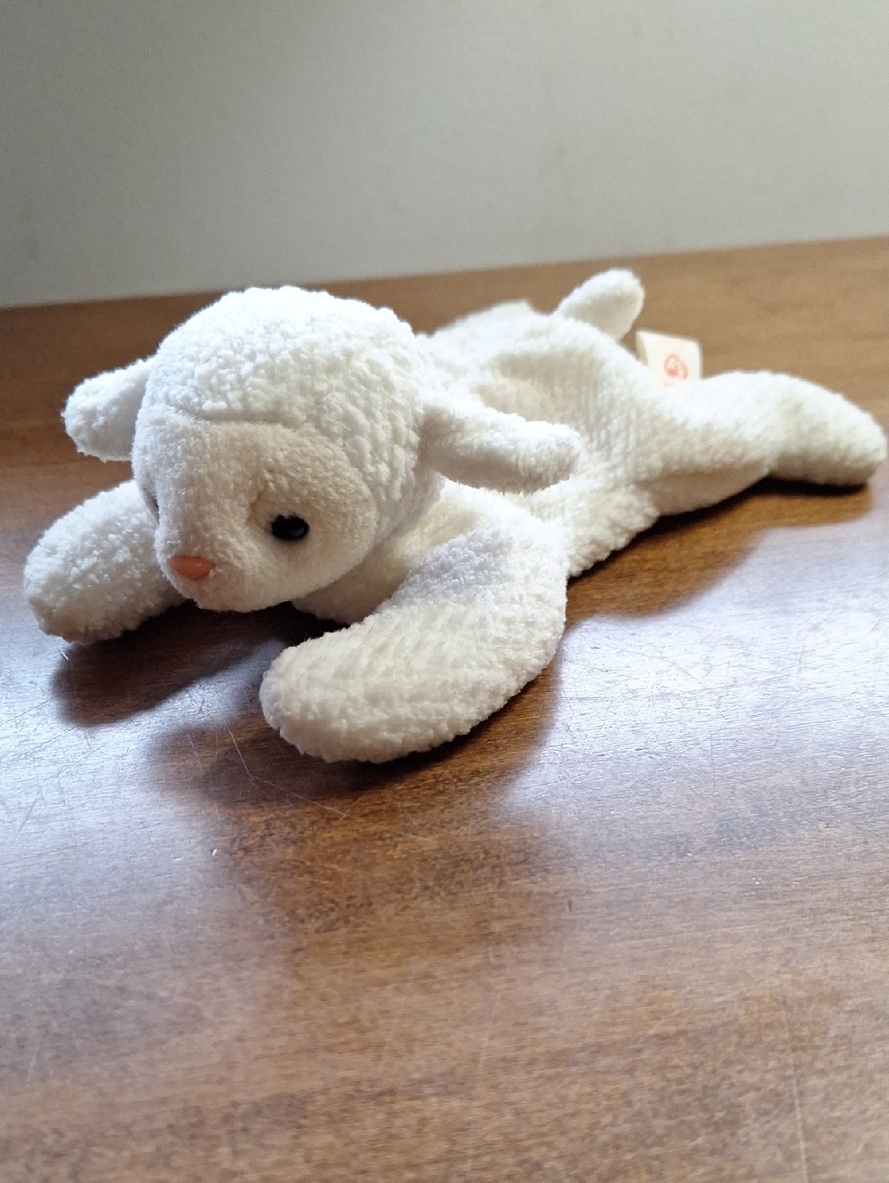 Ty Cream Fleece Beanie Baby Lamb Plush 96, Pvc